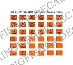 Hazardous Goods Plates for Vehicles